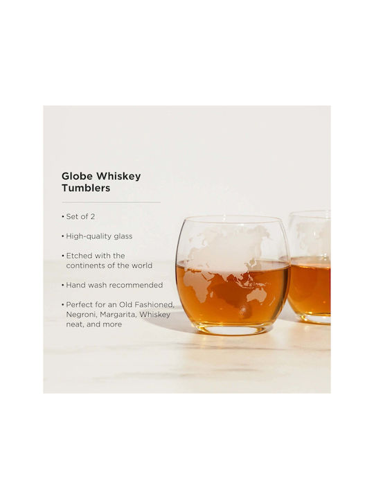 Viski Globe Set Whiskey Cocktail Drinking Glasses 295ml 2 Pieces