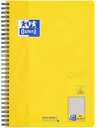 Oxford Touch Σετ 5 Σημειωματάρια Σπιράλ B5 80 Φύλλων Καρέ
