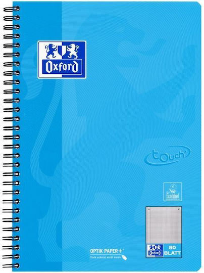 Oxford Touch Σετ 5 Σημειωματάρια Σπιράλ B5 80 Φύλλων Καρέ