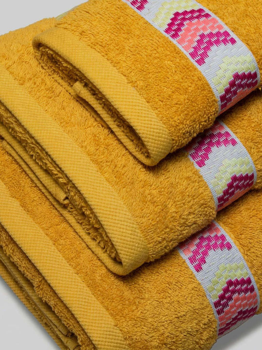 White Fabric Pollie 30x50cm Yellow Weight 600gsm