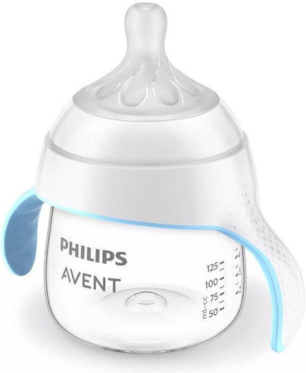 Philips Set Biberoane din Plastic Natural Response Anti-colici cu Tetină din Cauciuc pentru 6+ Luni Alb 150ml