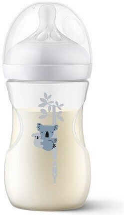 Philips Set Biberoane din Plastic Natural Anti-Colici cu Tetină din Silicon pentru 3+ Luni Alb 260ml