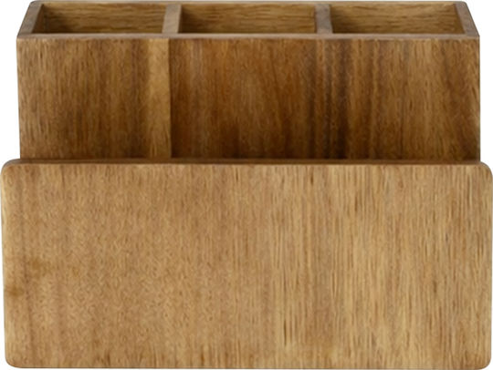 Cheffinger Besteck-Organizer Serviettenhalter Natürliches Bambus 4 Fächer Küche Braune Cheffinger Besteck-Organizer Serviettenhalter Natürliches Bambus 4 Fächer Küche Braune