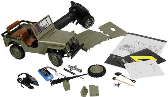 Amewi Scară Mașină Teleghidată Crawler 4WD Verde