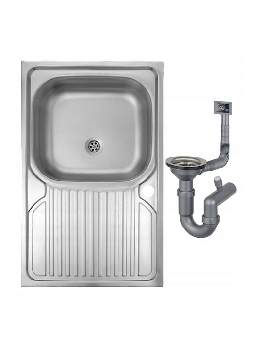 Deante Drop-In Кухненски Мивка Inox със Смесител М80xШ60см Сива