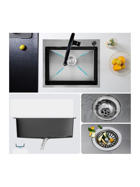 Unterbau Küchenspüle Inox M60xP50cm Graue