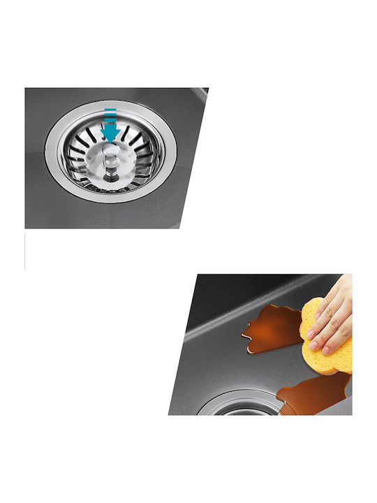 Unterbau Küchenspüle Inox M60xP50cm Graue