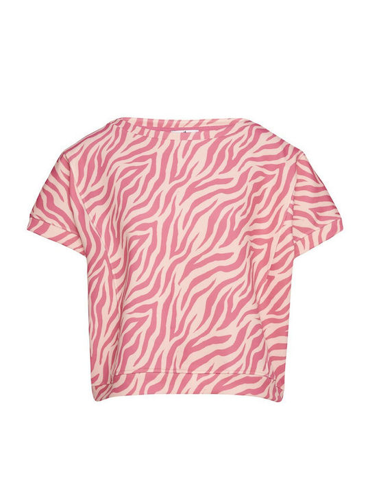 Damen Bluse Kurzärmelig Rosa