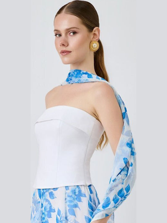 Γυναικεία Μπλούζα Strapless Λευκό