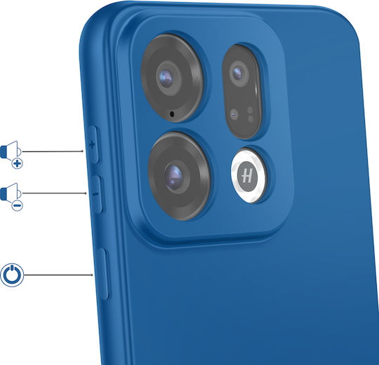 Avizar Handyhülle Oppo Find X9 Pro Qi Lade Kompatibel Erhöhter Kameraschutz Marineblau