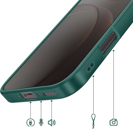 Avizar Калъф Oppo Find X9 Pro Qi Charge Съвместим Издигната Защита На Камерата Бор Зелен