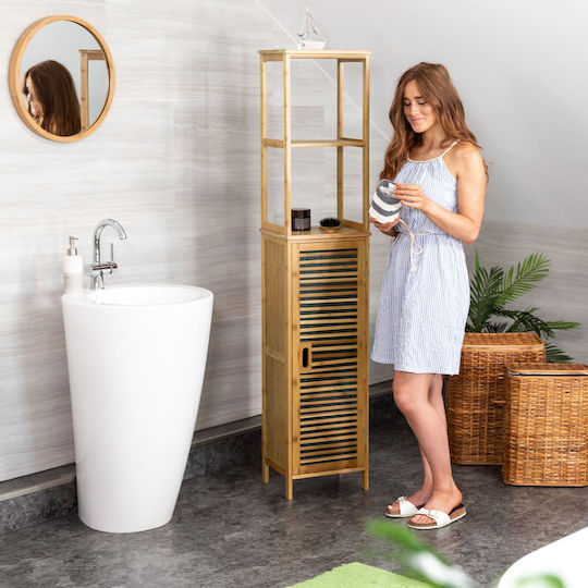 Relaxdays Колона За Баня За Под М33.5xД28xВ170см Кафява
