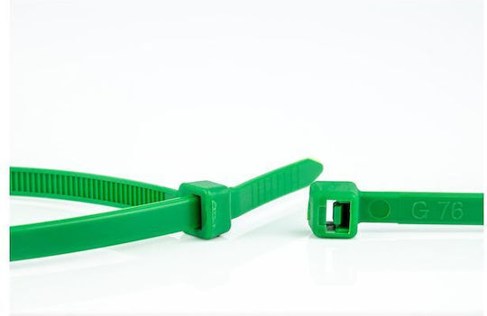 WKK Plastic Cable Ties In Green Colour 100pcs 110226571