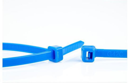 WKK Plastic Cable Ties 100mm In Blue Colour 100 Pieces 11032671