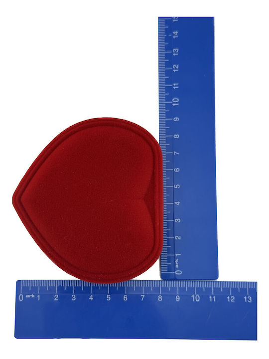 Alista Home Set Casetă Pentru Bijuterii Din Catifea Roșie 9x8x4.5cm