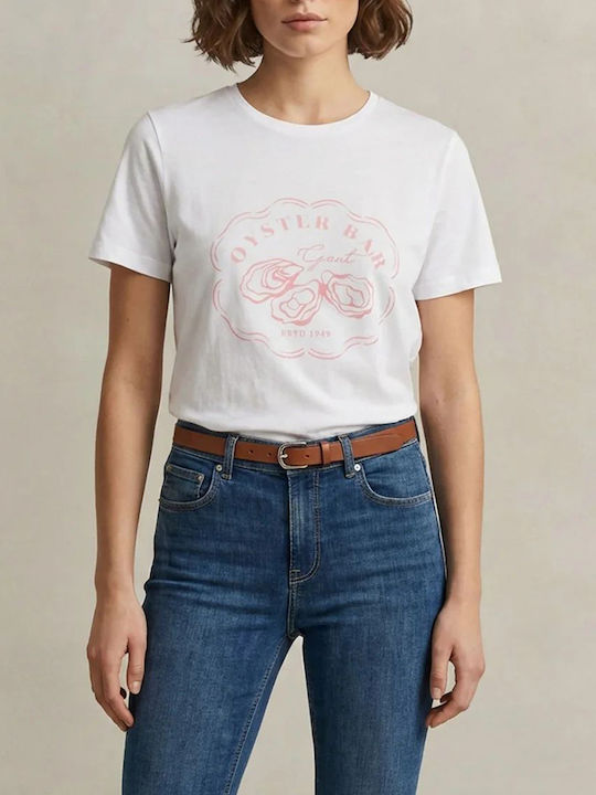 Gant Tricou Reg Offwhite
