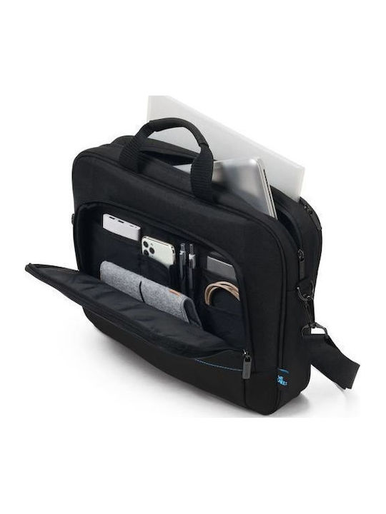 Dicota Top Traveller Τσάντα Ώμου / Χειρός για Laptop σε Μαύρο χρώμα