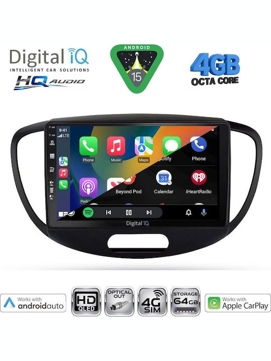 Digital IQ Car Audio System for Hyundai i20 / Bayon 2020 (Bluetooth/USB/WiFi/GPS/Apple CarPlay/Android Auto) with 10" Touch Screen