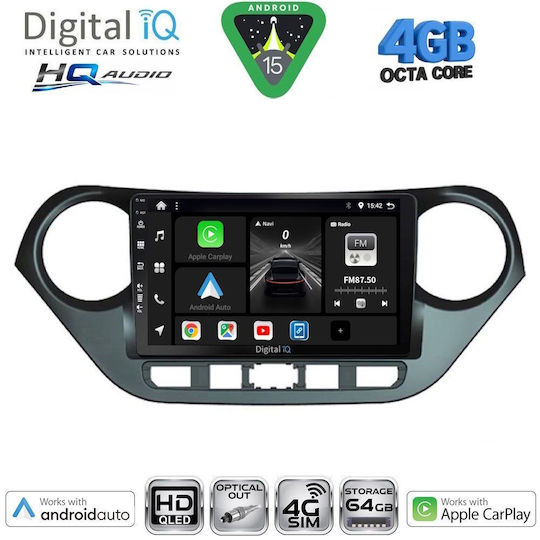 Digital IQ Ηχοσύστημα Αυτοκινήτου για Hyundai i20 / Bayon 2020 (Bluetooth/USB/WiFi/GPS/Apple-Carplay/Android-Auto) με Οθόνη Αφής 10"