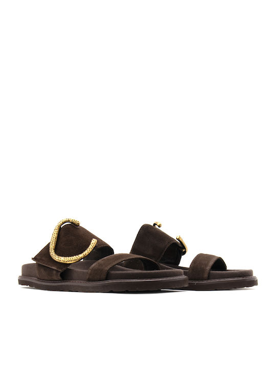 Women's Brown Flat Sandals