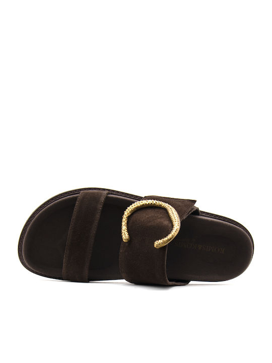 Women's Brown Flat Sandals