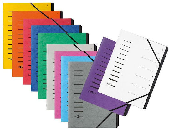 Pagna Organizer File Folder 7 Pockets 1-7 Eggplant