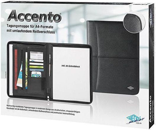 Wedo Συνεδριακός Φάκελος Accento A4 Μπλοκ Μαύρο