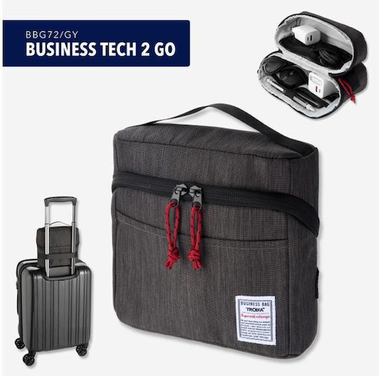 Troika Business Tech Θήκη Καλωδίων Γκρι BBG72/GY 100τμχ