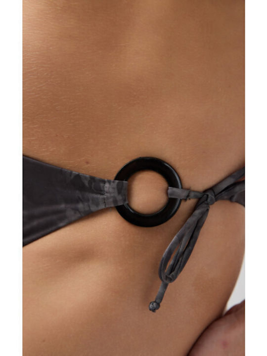 Bikini Slip Cu Dantelă Black Tie Dye
