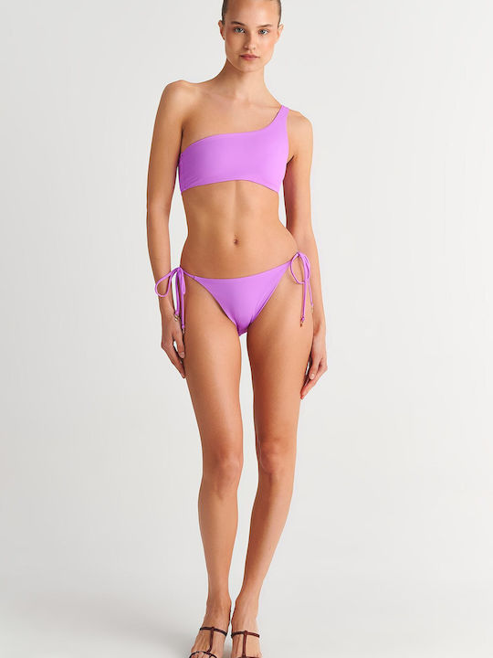 Bikini με έναν Ώμο Ροζ