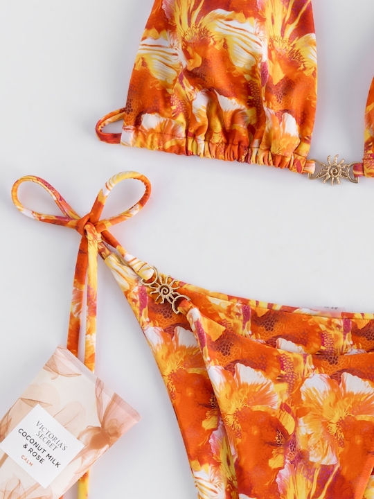 Set Bikini 3 Pieces Triangle Orange