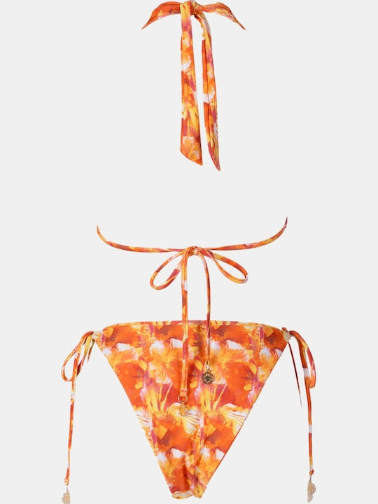 Set Bikini 3 Pieces Triangle Orange