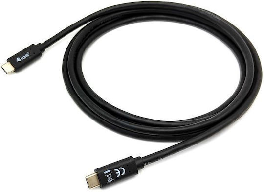 Equip USB 3.2 Cable USB-C male - USB-C 60W PD Μαύρο 0.5m 128348