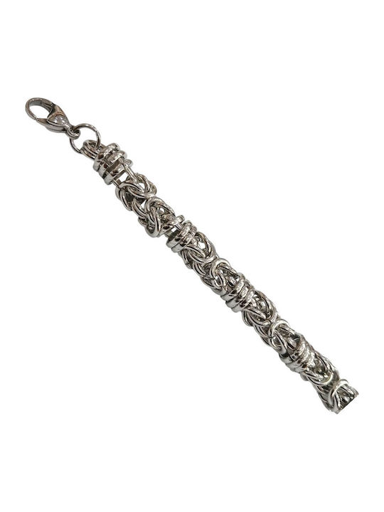 Kalliopi Silver Men's Steel Bracelet