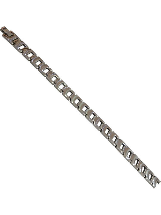 Kalliopi Silver Ανδρικό Βραχιόλι από Ατσάλι 22cm