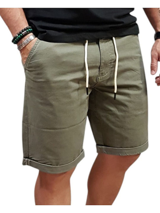 Rebase Ανδρική Βερμούδα Chino Lt Olive