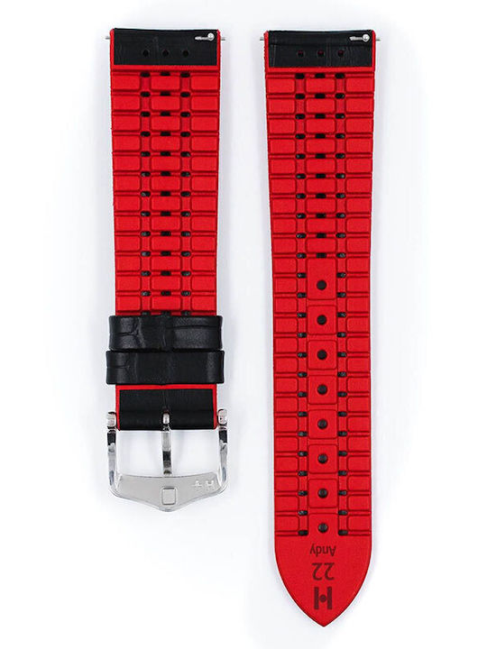 Hirsch Curea Din Piele Neagră 22mm