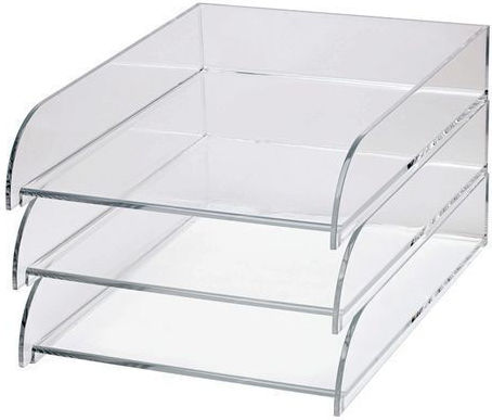 Maul Acrylische Ablagekörbe Din A4 Durchsichtige Glasartig