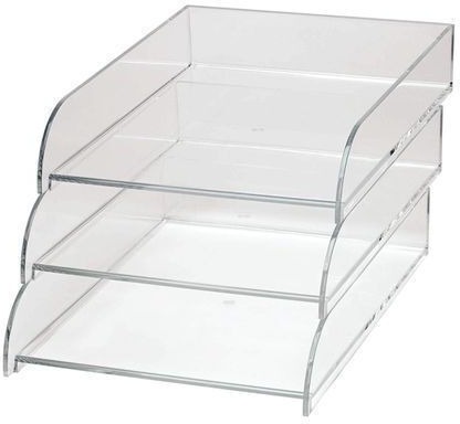 Maul Acrylische Ablagekörbe Din A4 Durchsichtige Glasartig