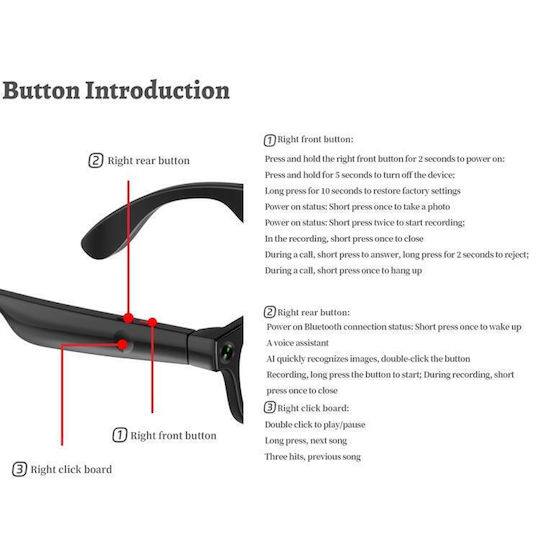 TBD0606281001A Smart Glasses Black