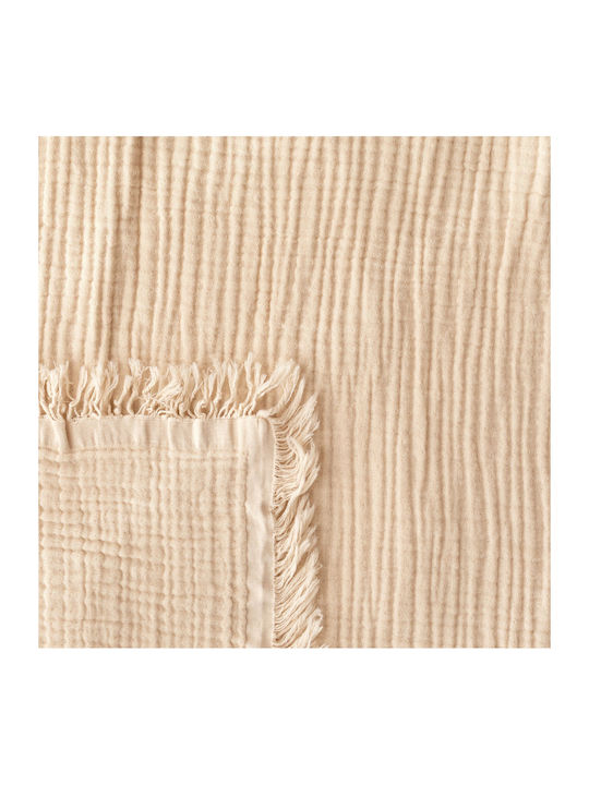 Bemini Nursery Swaddling Blanket Cotton Beige 80x100cm