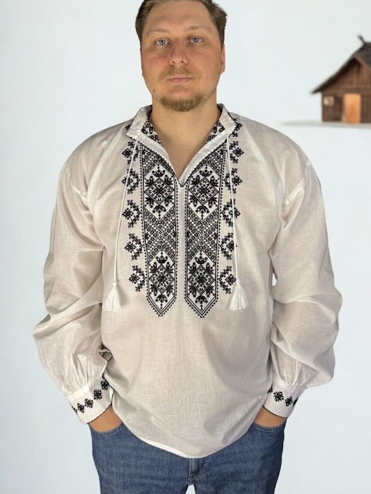 Bluza Mânecă Lungă Alb/Negru