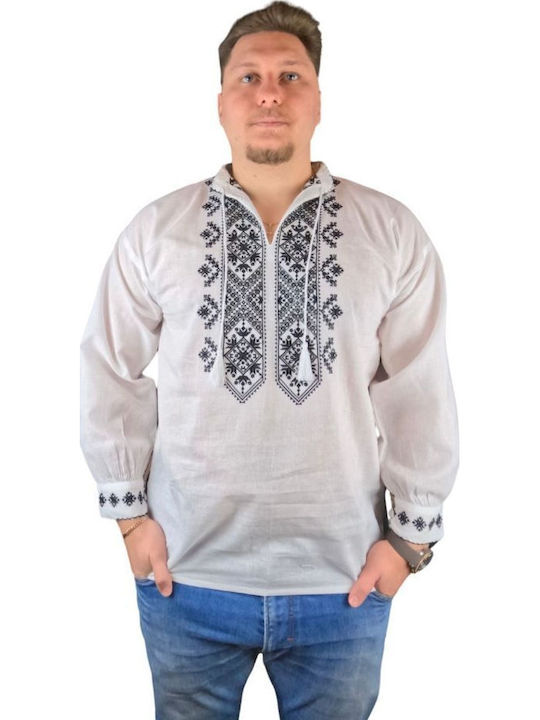 Bluza Mânecă Lungă Alb/Negru