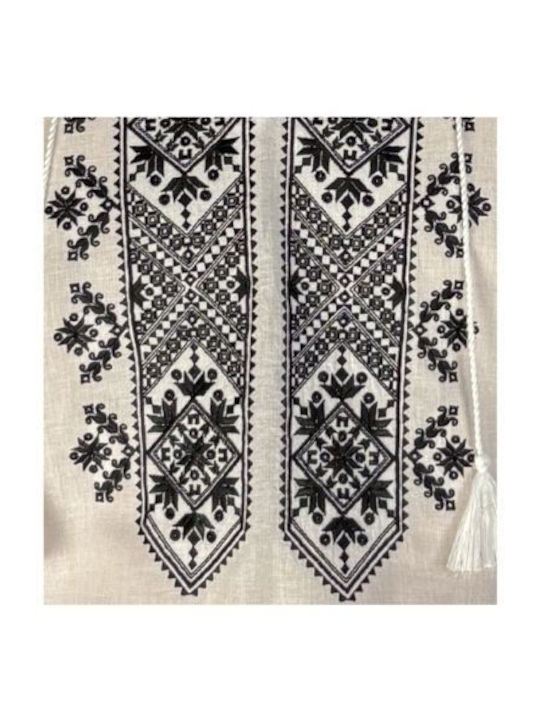 Bluza Mânecă Lungă Alb/Negru