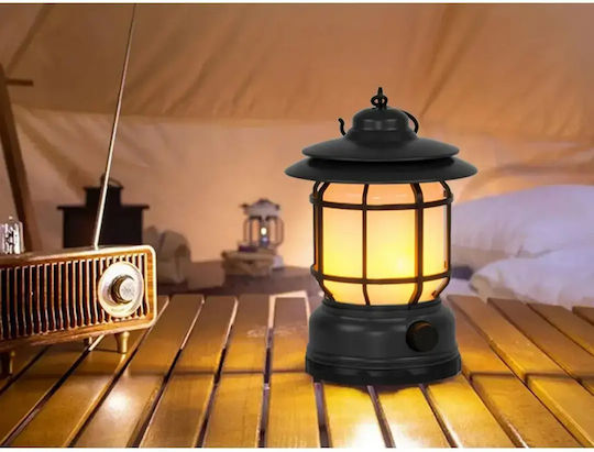 Verk Group Φανάρι Led Επαναφορτιζόμενο για Camping Μαύρο