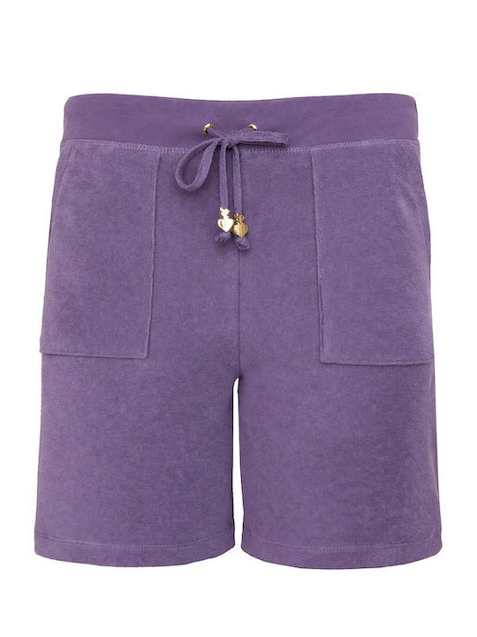 Bermudă Pentru Femei Din Prosop Violet