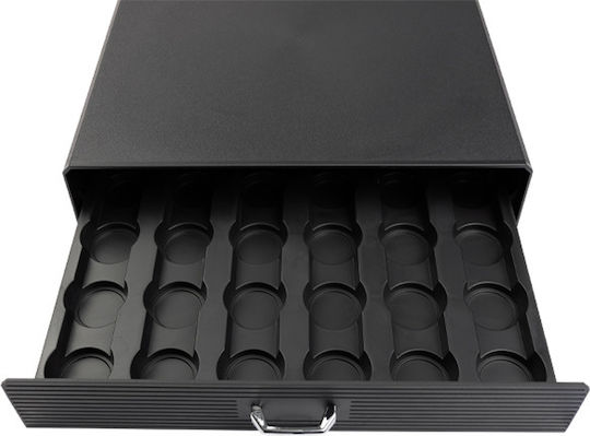 Capsule Holder 123inkt Plastic Drawer 30 Slots Black C915