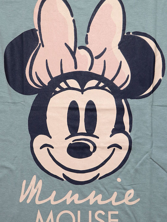 Disney Καλοκαιρινό Γυναικείο Νυχτικό Μέντας Minnie Mouse