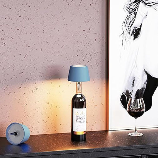 LED Bottle Stopper Light Adjustable Brightness & 3 Lighting Colors Light Blue