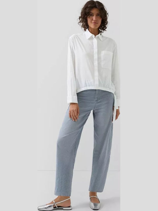 Μακρυμάνικο Γυναικείο Πουκάμισο Λευκό